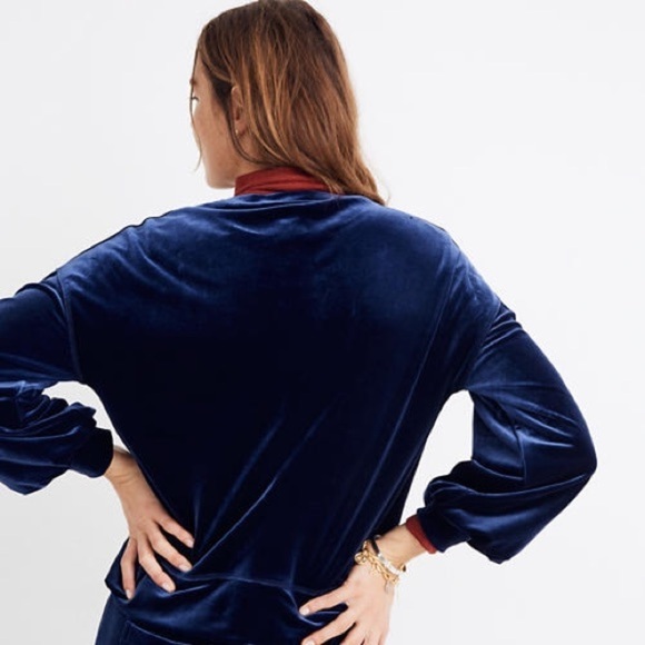 [Madewell] Velvet Balloon Sleeve Sweatshirt - Picture 3 of 7